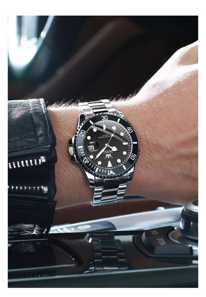 Quartz watch stainless steel date classic dress watch gift 3
