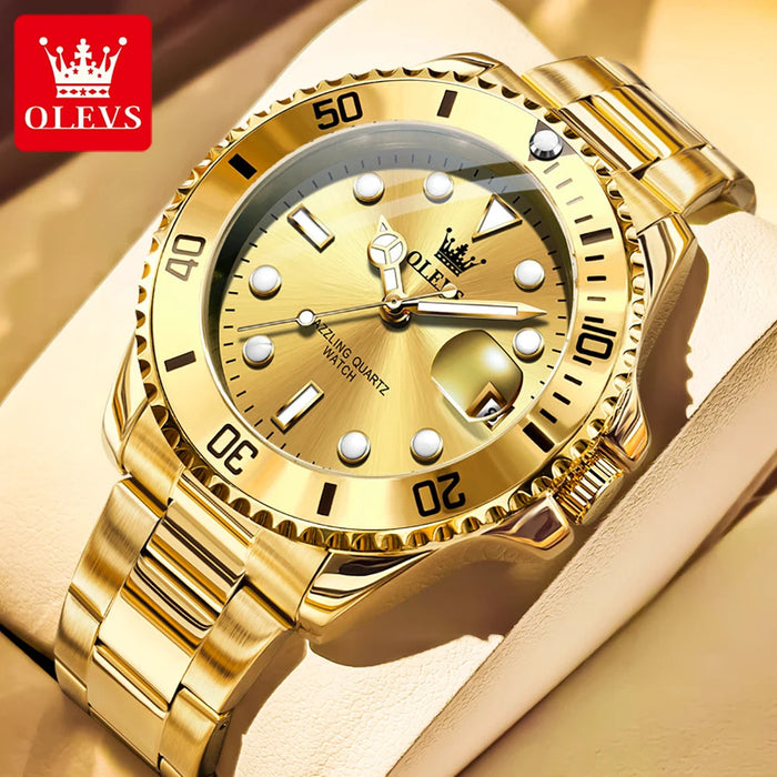 Quartz watch stainless steel date classic dress watch gift 4
