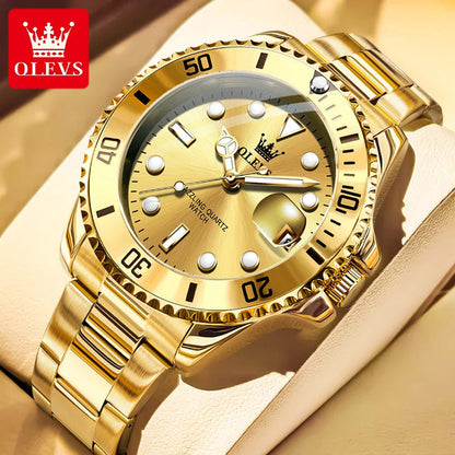 Quartz watch stainless steel date classic dress watch gift 4