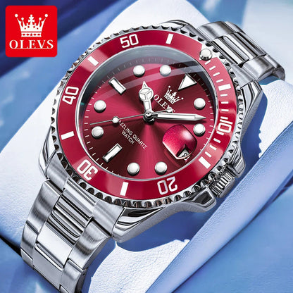 Quartz watch stainless steel date classic dress watch gift 6