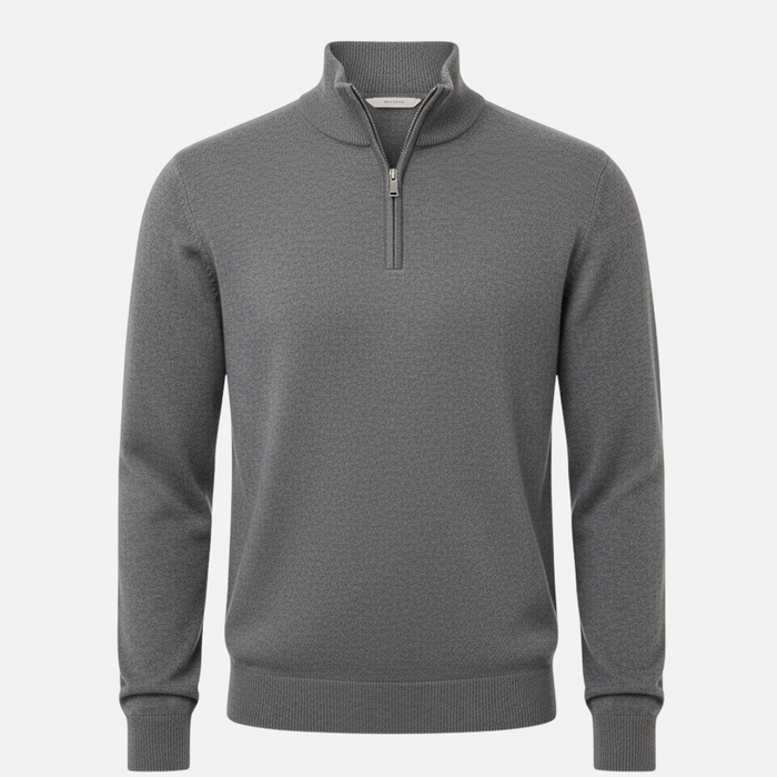 Men’s Half-Zip Sweater – Classic Knit Half-Zipper