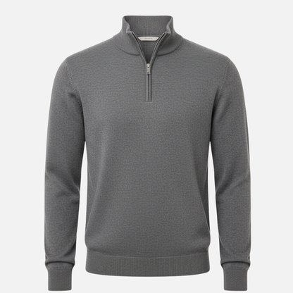 Men’s Half-Zip Sweater – Classic Knit Half-Zipper