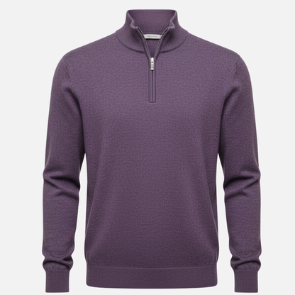Men’s Half-Zip Sweater – Classic Knit Half-Zipper