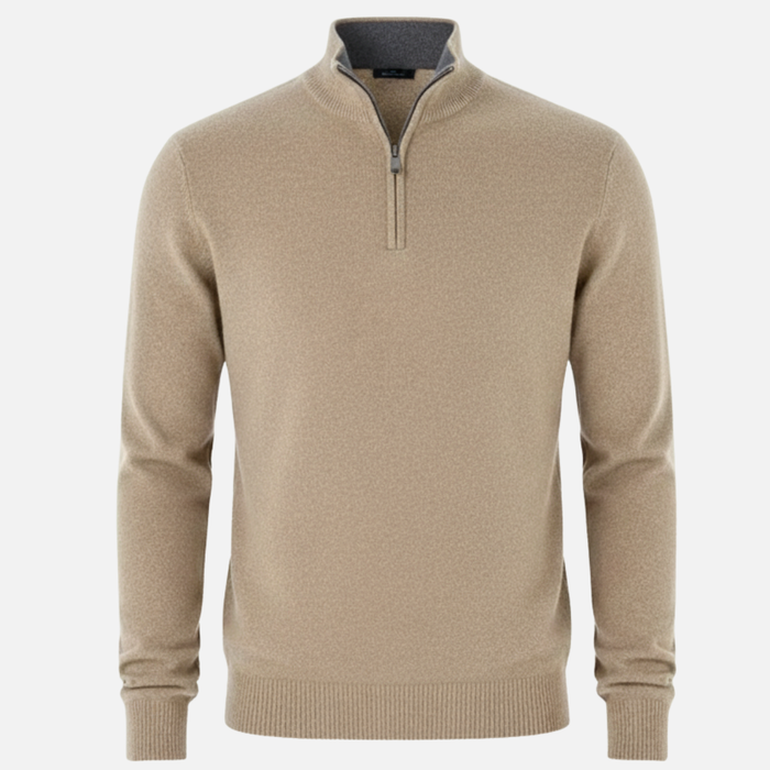 Men’s Half-Zip Sweater – Classic Knit Half-Zipper
