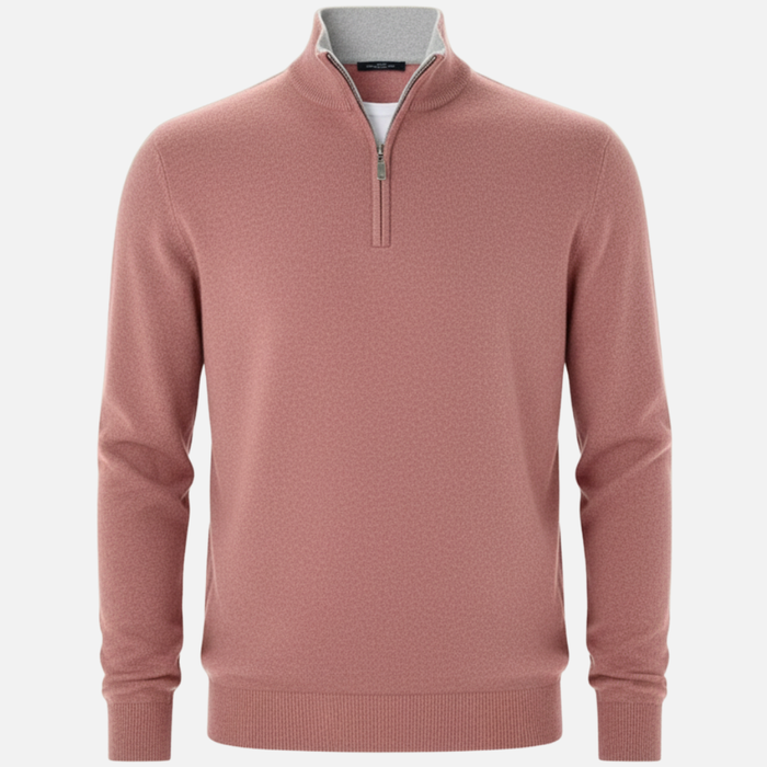 Men’s Half-Zip Sweater – Classic Knit Half-Zipper
