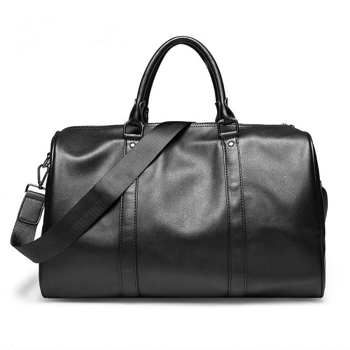 Large-Capacity Leather Travel Duffel – Lightweight & Durable Carry-On Bag 0