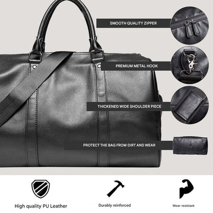 Large-Capacity Leather Travel Duffel – Lightweight & Durable Carry-On Bag 2