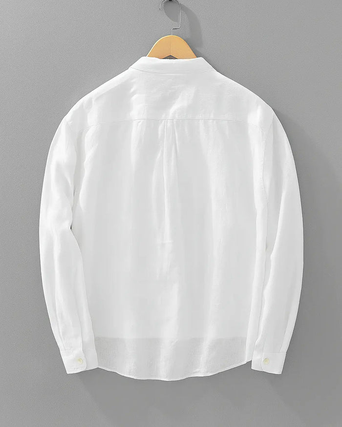 Cotton-Linen Popover Shirt for Men 2