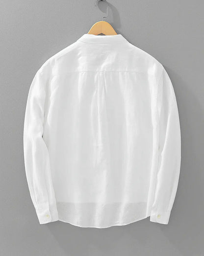 Cotton-Linen Popover Shirt for Men 2
