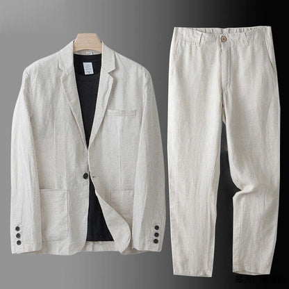 LINEN BLEND SUIT FOR MEN 0