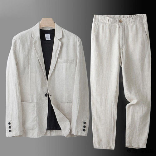 LINEN BLEND SUIT FOR MEN 0
