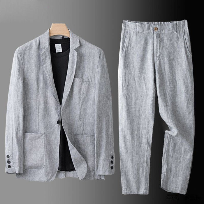 LINEN BLEND SUIT FOR MEN 2