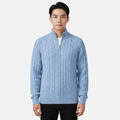 Men's Merino Wool Quarter Zip Jumper