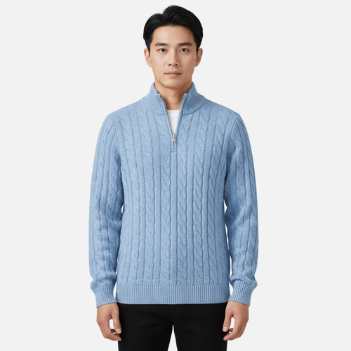 Men's Merino Wool Quarter Zip Jumper
