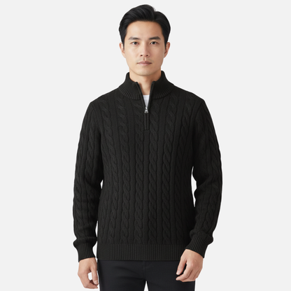Men's Merino Wool Quarter Zip Jumper
