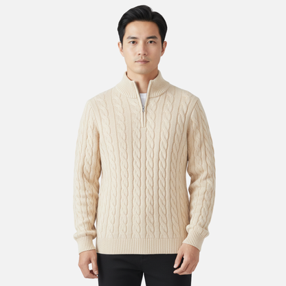 Men's Merino Wool Quarter Zip Jumper