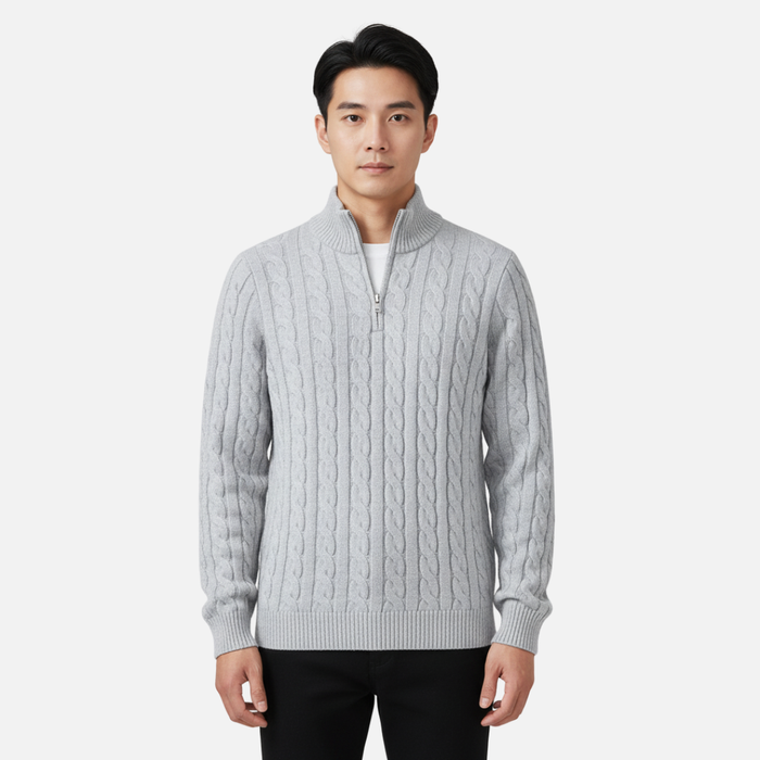 Men's Merino Wool Quarter Zip Jumper