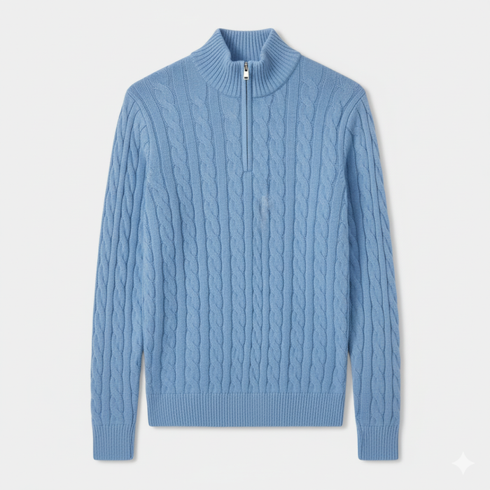 Men's Merino Wool Quarter Zip Jumper