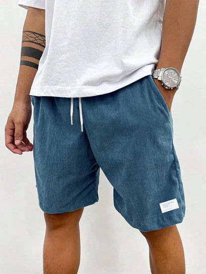Ribbed Shorts with Drawstring for Men 4
