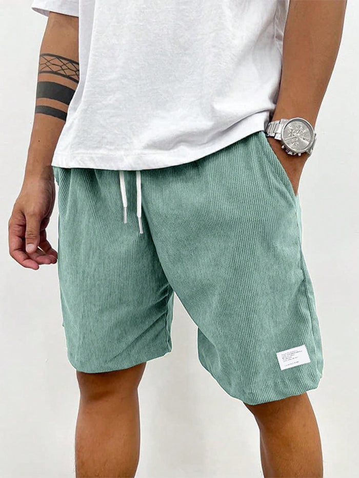 Ribbed Shorts with Drawstring for Men 5