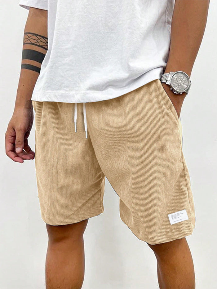 Ribbed Shorts with Drawstring for Men 6