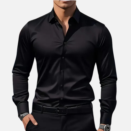 Men's Slim-Fit Long Sleeve Dress Shirt