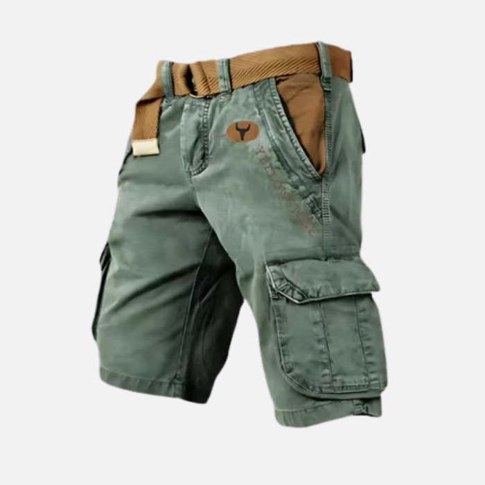 Men's Tactical Cargo Shorts Multi Pocket Belted
