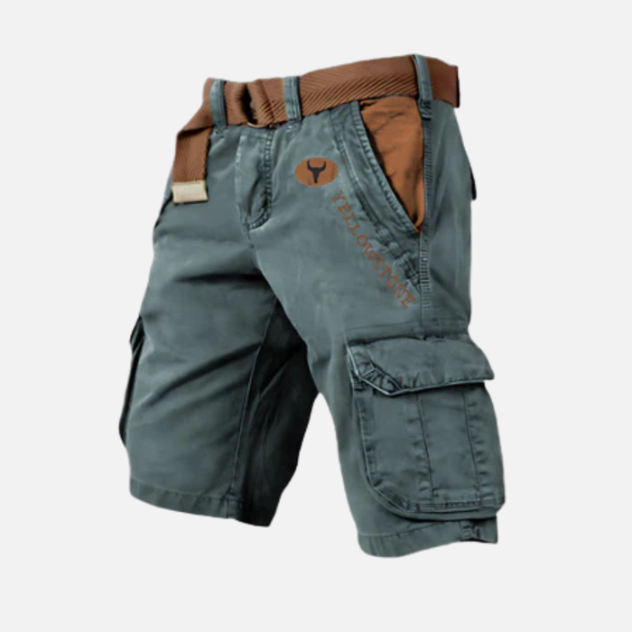 Men's Tactical Cargo Shorts Multi Pocket Belted