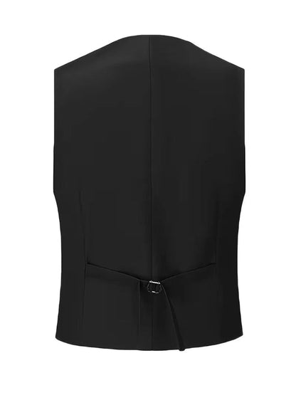 Slim Fit Double-Breasted Three-Piece Suit Set with Waistcoat for Men 5