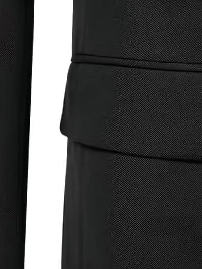Slim Fit Double-Breasted Three-Piece Suit Set with Waistcoat for Men 7