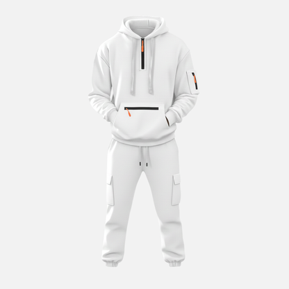 Men’s Two-Piece Tracksuit Set Casual Hoodie & Cargo Joggers