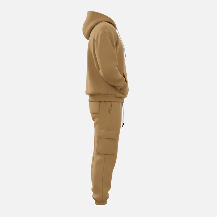 Men’s Two-Piece Tracksuit Set Casual Hoodie & Cargo Joggers