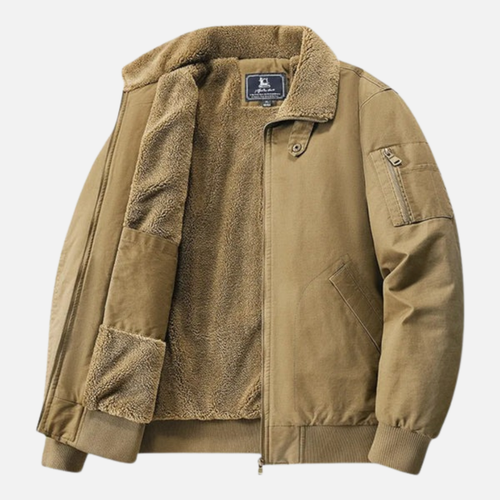 Men’s Warm Lined Winter Jacket – Warm Fleece Interior