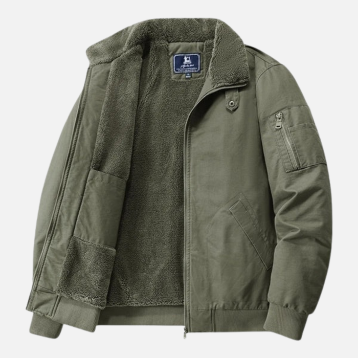 Men’s Warm Lined Winter Jacket – Warm Fleece Interior