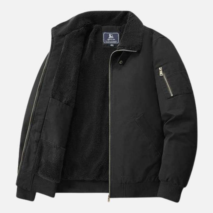 Men’s Warm Lined Winter Jacket – Warm Fleece Interior