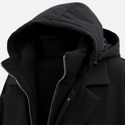 Men’s Waterproof Trench Coat – Classic Long Windbreaker