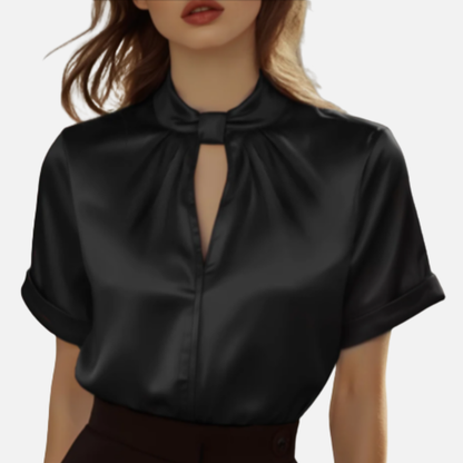Mila | Women's Elegant Satin V-Neck Blouse