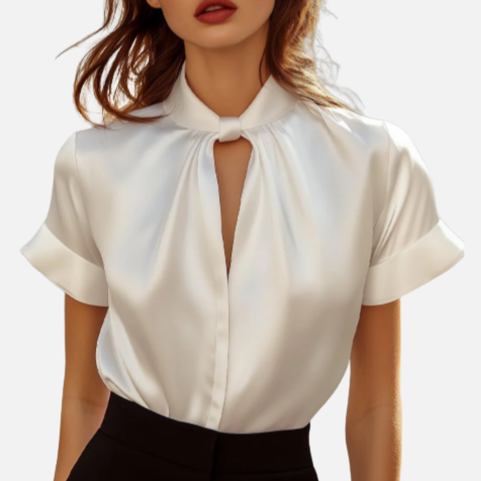 Mila | Women's Elegant Satin V-Neck Blouse