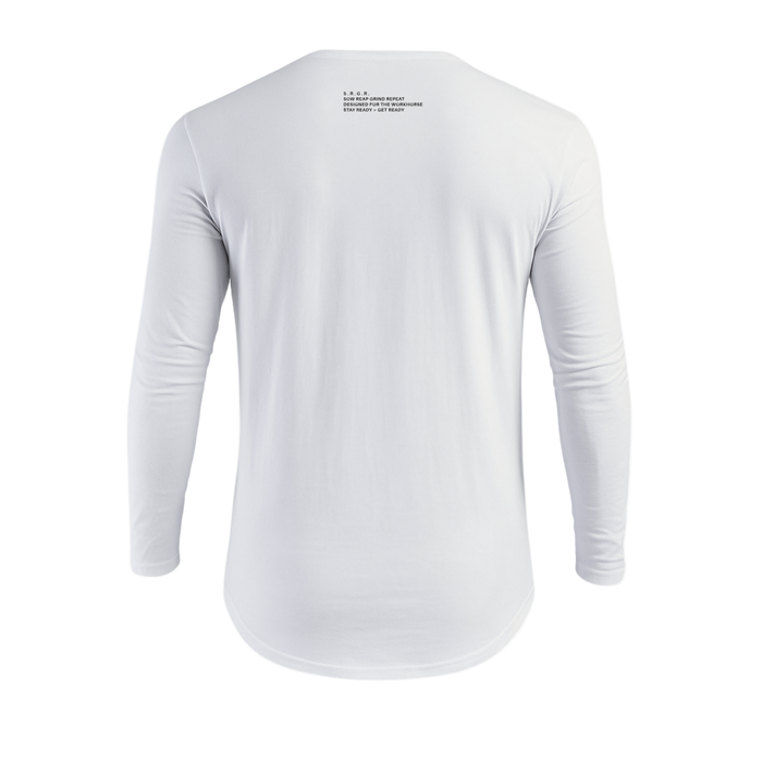 White long-sleeve shirt on a white background