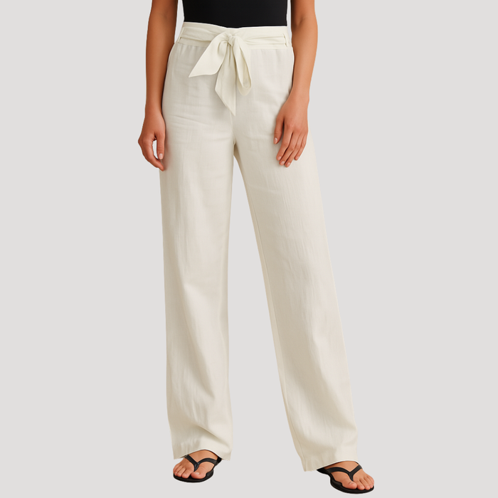 Women’s Breathable Linen Drawstring Trousers 4