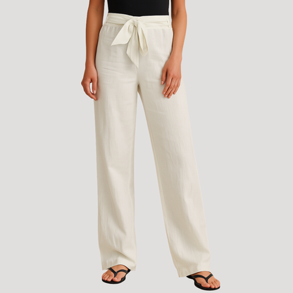Women’s Breathable Linen Drawstring Trousers 4