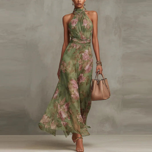 Natalie Floral Maxi Wedding Guest Dress 0