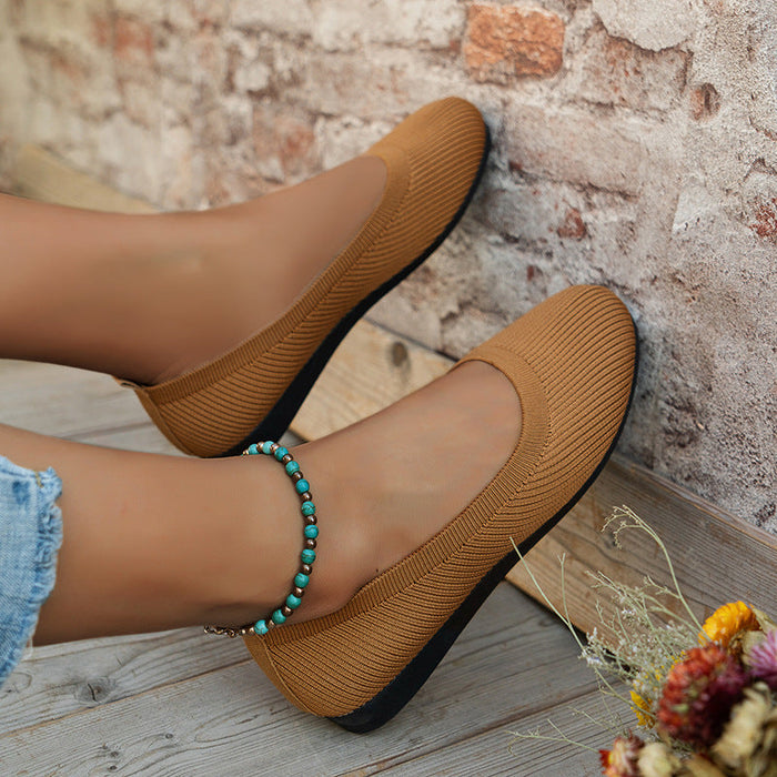Sophia | Women's Orthopedic Knit Ballet Flats Slip On – Comfort Shoes 7