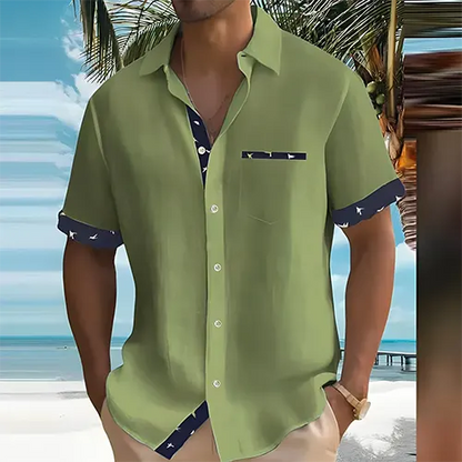 Men's Short Sleeve Summer Shirt with Breathable Fabric 1