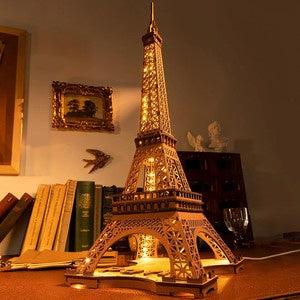 ROETGL01	Night of the Eiffel Tower 3D Wooden Puzzle