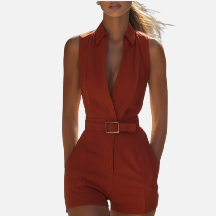 Samatha | Women's Sleeveless Tailored Romper