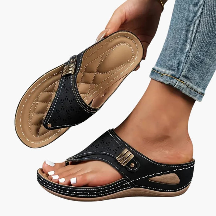 Women's Orthopedic Sandals with Contoured Footbed and Wedge Sole 0
