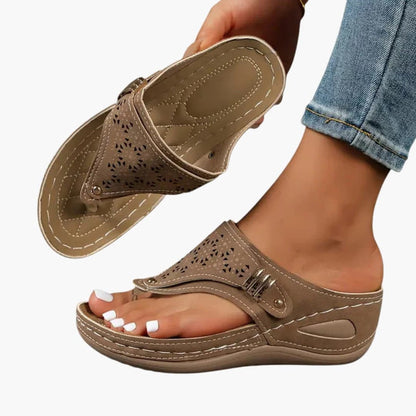 Women's Orthopedic Sandals with Contoured Footbed and Wedge Sole 2