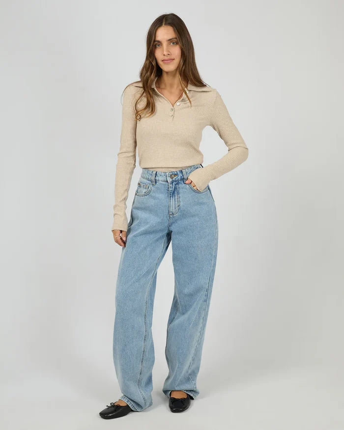 SILENT THEORY - ARIA KNIT TOP - Oat