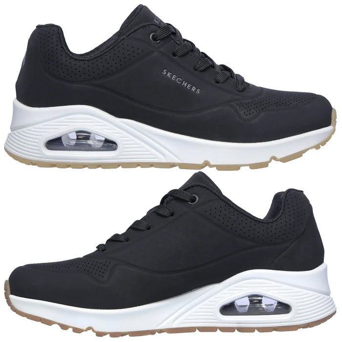 Skechers Ladies Uno Stand On Air Trainers (Wide)